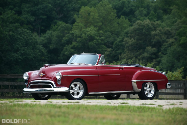 Обои картинки фото 1950, oldsmobile, ragtop, 88, автомобили, красота, изящество