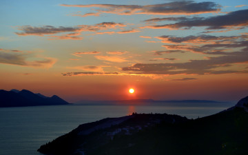 Картинка природа восходы закаты закат облака море дубровник хорватия