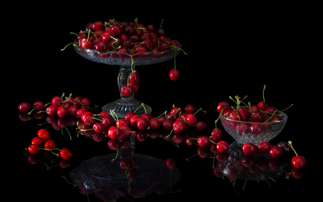 Обои картинки фото еда, вишня,  черешня, cherry, bowl, черешня, миска