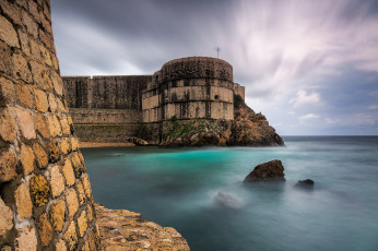 обоя dubrovnik castle, города, дубровник , хорватия, побережье, море, крепость