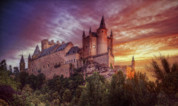 Картинка castilla+le& 243 +spain города замки+испании лес замок холм