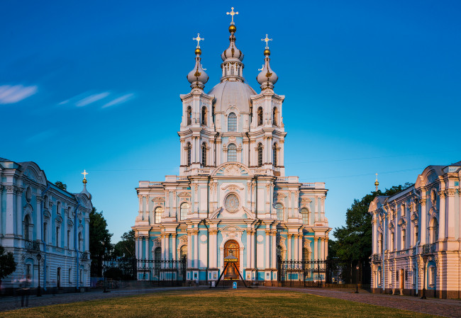 Обои картинки фото smolny convent, города, санкт-петербург,  петергоф , россия, монастырь