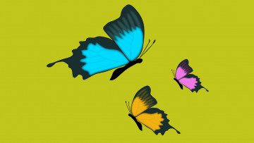 Картинка векторная+графика животные+ animals фон бабочки