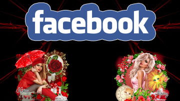 Картинка компьютеры facebook фон логотип