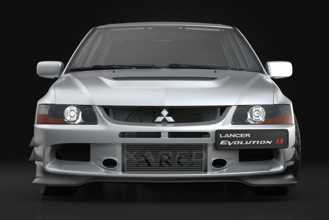 Обои картинки фото lancer evolution ix, автомобили, 3д, silver, lancer, evolution, tuning, 3d