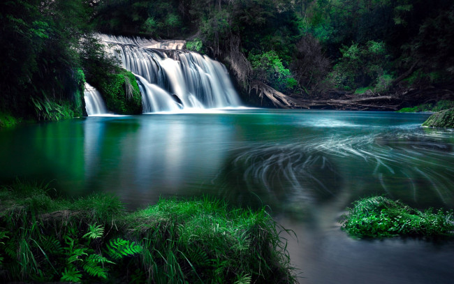 Обои картинки фото maraetotara falls, maraetotara river, new zealand, природа, водопады, maraetotara, falls, river, new, zealand