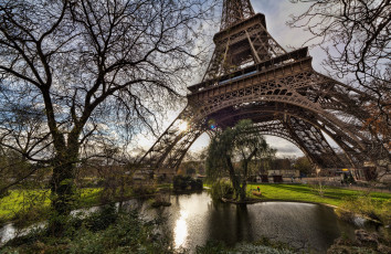 Картинка города париж франция башня эйфель