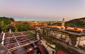 Картинка города прага Чехия здания панорама ресторан