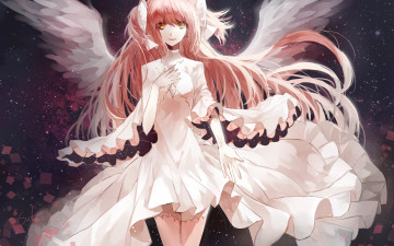Картинка аниме mahou+shoujo+madoka+magika платье ангел арт mahou shoujo madoka magica крылья cui jidanhaidaitang ultimate девушка
