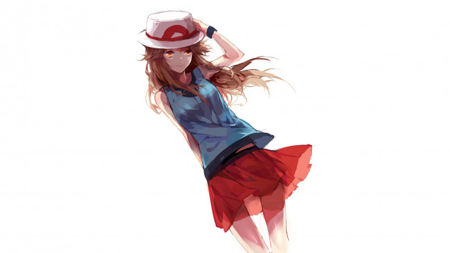 Обои картинки фото аниме, pokemon, девочка, арт, imifumei, leaf