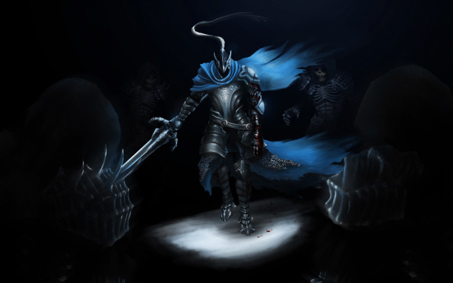 Обои картинки фото видео игры, dark souls, knight, artorias, dark, souls, демоны, монстры, рпг, art