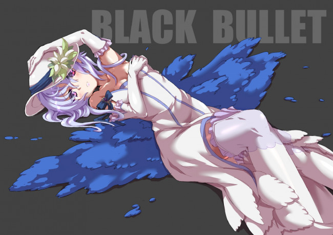 Обои картинки фото аниме, black bullet, чёрная, пуля, сейтенши, девушка, фон, арт