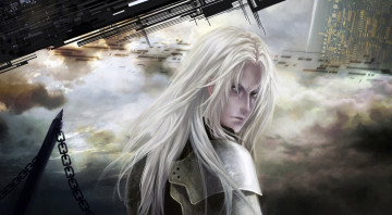 Картинка аниме final+fantasy взгляд воин sephiroth