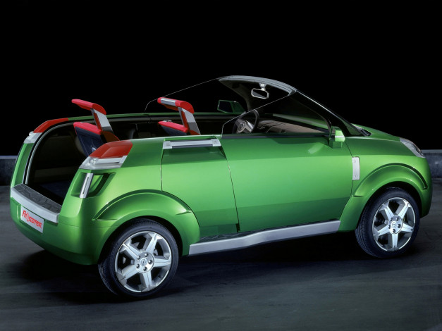 Обои картинки фото opel frogster concept 2001, автомобили, opel, 2001, frogster, concept