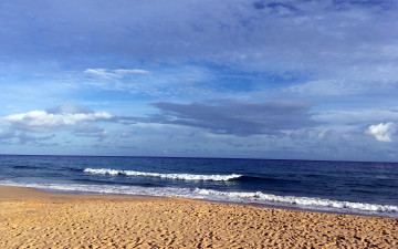 Картинка природа побережье волны песок пляж