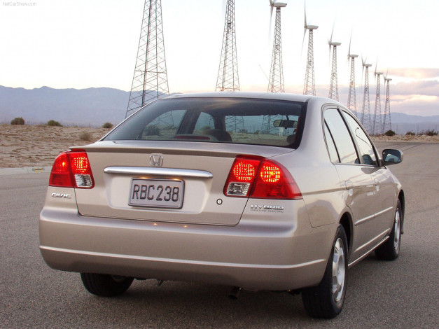 Обои картинки фото honda, civic, hybrid, 2003, автомобили