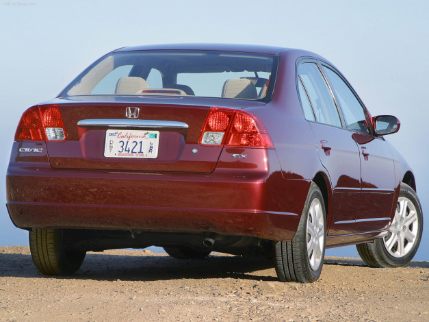 Обои картинки фото honda, civic, sedan, 2003, автомобили