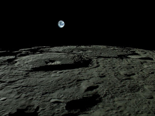 Картинка земля вид орбиты луны космос