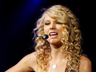обоя Taylor Swift, девушки, , , микрофон, блондинка, локоны