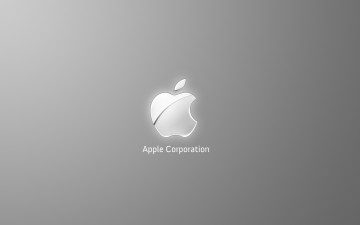 Картинка компьютеры apple логотип яблоко серый