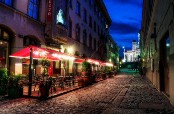 Картинка helsinki города хельсинки финляндия улица дома ночь