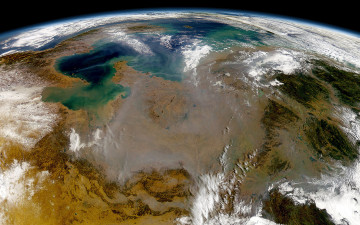 Картинка космос земля планета рельеф облака