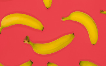 Картинка еда бананы желтые фон