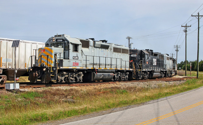 Обои картинки фото техника, локомотивы, рельсы, грузовой, состав, вагоны, локомотив, железная, дорога