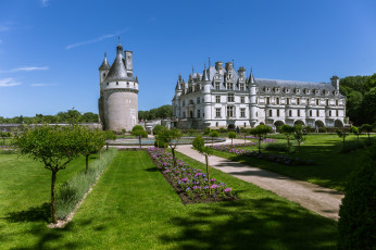 Картинка el+castillo+de+chenonceau города замки+франции замок парк