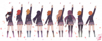 Картинка аниме love+live +school+idol+project группа девочки