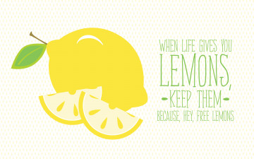 обоя векторная графика, еда , food, цитрус, лимон, мотивация, надпись