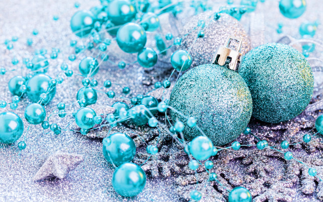 Обои картинки фото праздничные, мишура,  гирлянды,  цветы, синий, новогодние, шары, звезды, снежинки, голубая, c, новым, годом, рождественские, украшения, фоны, боке