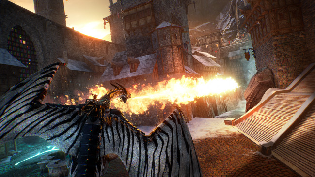 Обои картинки фото видео игры, century,  age of ashes, дракон, огонь, замок
