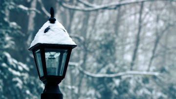 обоя разное, осветительные приборы, зима, снег, фонарь, лампочка