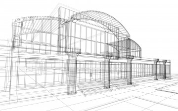 Картинка 3д графика architecture архитектура