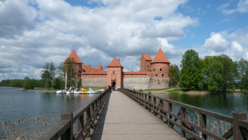 Картинка trakai lithuania города дворцы замки крепости