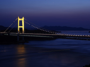 Картинка города мосты река ночь