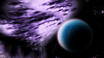 Картинка космос арт планеты свечения