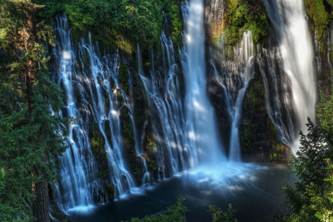Обои картинки фото природа, водопады, скала, вода