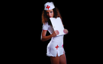 Картинка девушки -unsort+ брюнетки +шатенки медсестра
