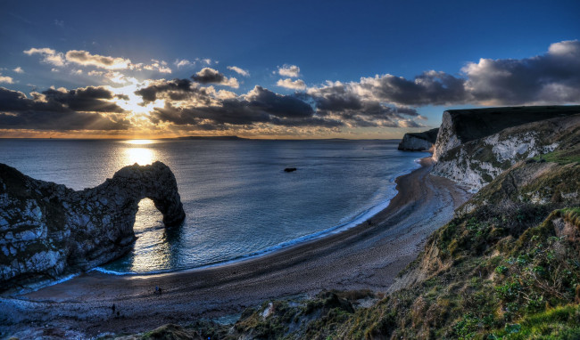 Обои картинки фото природа, побережье, арка, скала, океан, пляж