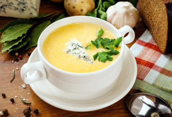 Картинка еда первые+блюда суп лавровый лист сырный