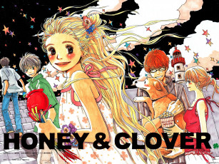 обоя аниме, honey, and, clover