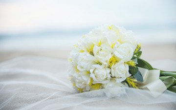 Картинка разное ремесла +поделки +рукоделие bouquets roses букет белые розы свадьба