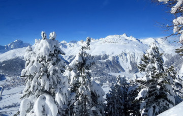Картинка природа пейзажи снег горы