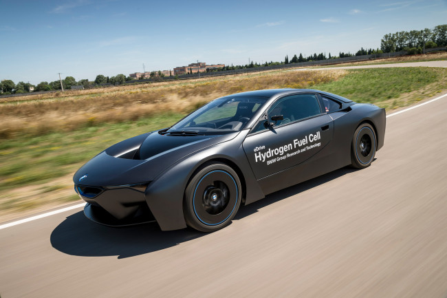 Обои картинки фото bmw i8 hydrogen fuel cell prototype 2015, автомобили, bmw, prototype, fuel, cell, hydrogen, i8, 2015
