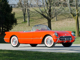 Картинка corvette+c1+1955 автомобили corvette c1 1955 оранжевый