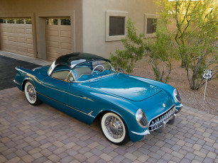 обоя corvette c1 bubbletop 1954, автомобили, corvette, c1, bubbletop, 1954