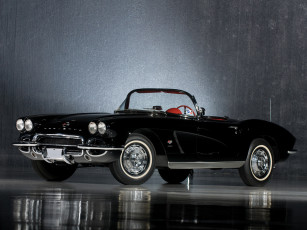 обоя corvette c1 fuel injection 1962, автомобили, corvette, c1, fuel, injection, 1962, чёрный