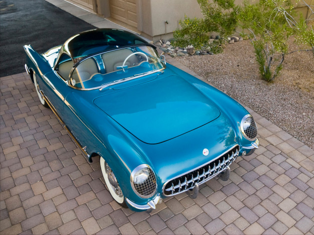 Обои картинки фото corvette c1 bubbletop 1954, автомобили, corvette, c1, bubbletop, 1954